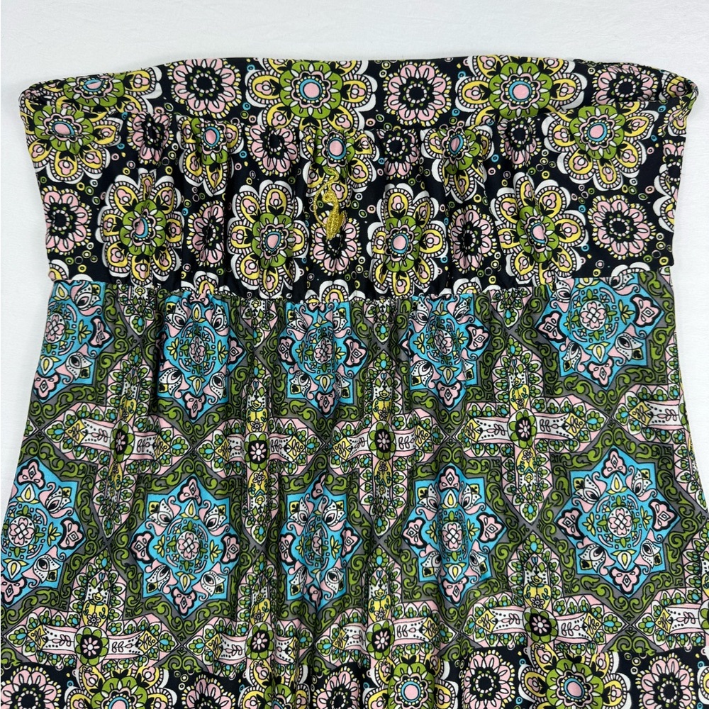 Authentic Y2K Baby Phat Bubble Hem Tube Dress McBling Paisley‎ Floral Mini Small - Picture 5 of 13